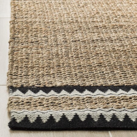 Safavieh Natural Fiber 6 ft. Square Area Rug - Natural & Black NF874B-6SQ
